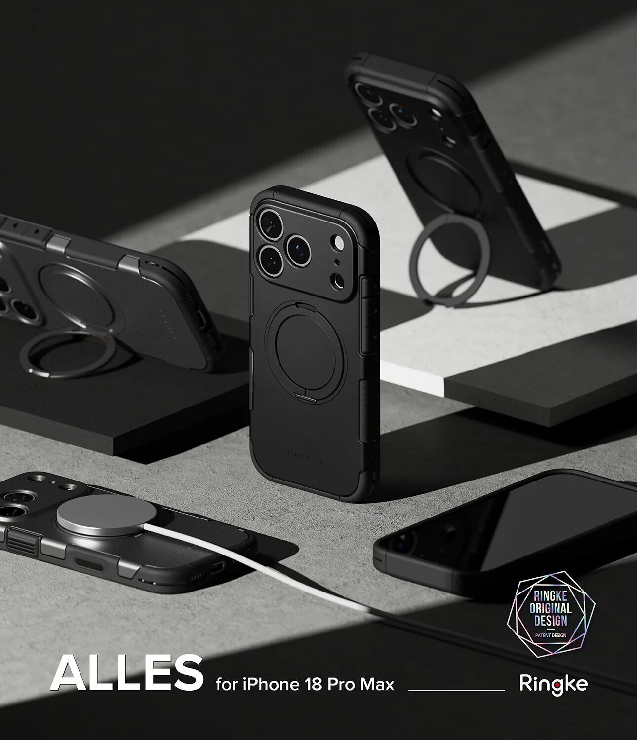 Защитный чехол Ringke Alles Magnetic (FP) для iPhone 18 Pro Max (8800380462175) - Black. Фото 2 Защитный чехол Ringke Alles Magnetic (FP) для iPhone 18 Pro Max (8800380462175) - Black (423990B). Фото 2 из 18