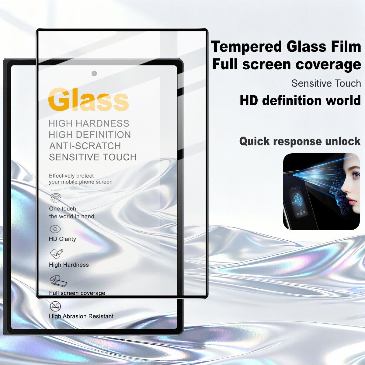 Защитное стекло IMAK 5D Pro+ Full Glue для Samsung Galaxy Fold 8 - Black. Фото 2 Защитное стекло IMAK 5D Pro+ Full Glue для Samsung Galaxy Fold 8 - Black (424526B). Фото 2 из 10