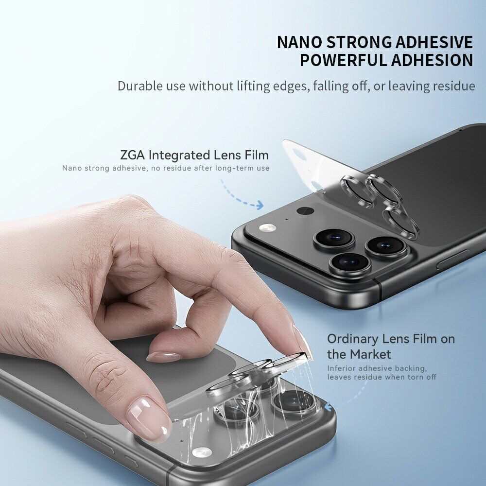 Защитное стекло на камеру ZGA Lens Protector для Apple iPhone 18 Pro Max - Black. Фото 7 Защитное стекло на камеру ZGA Lens Protector для Apple iPhone 18 Pro Max - Black (423903B). Фото 7 из 10