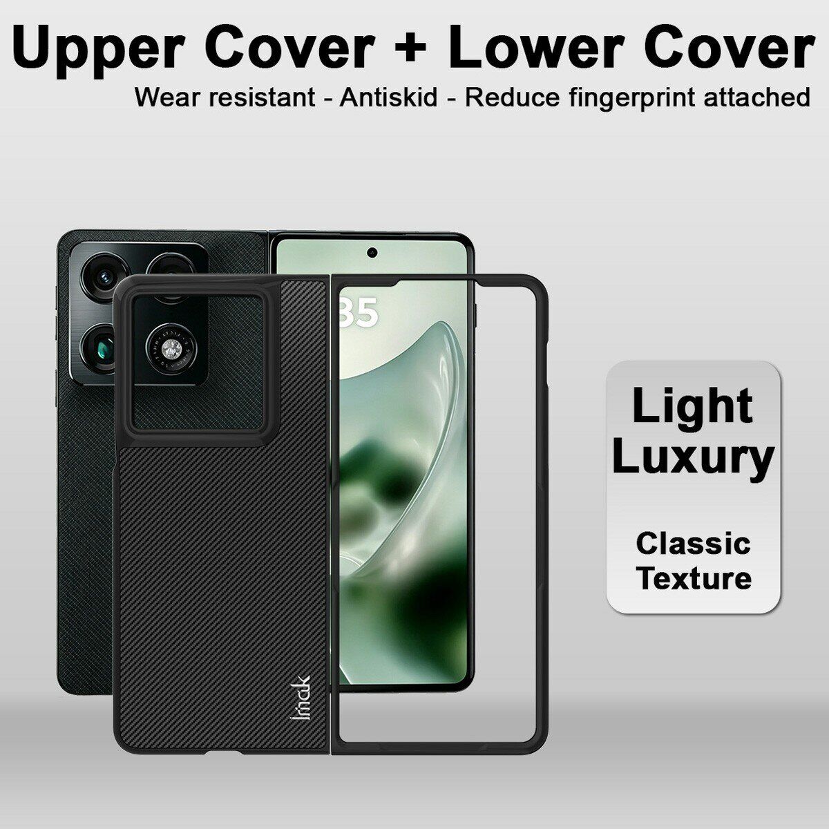 Защитный чехол IMAK Ruiyi Series для Motorola Razr Fold - Black. Фото 4 Защитный чехол IMAK Ruiyi Series для Motorola Razr Fold - Black (423008B). Фото 4 из 8