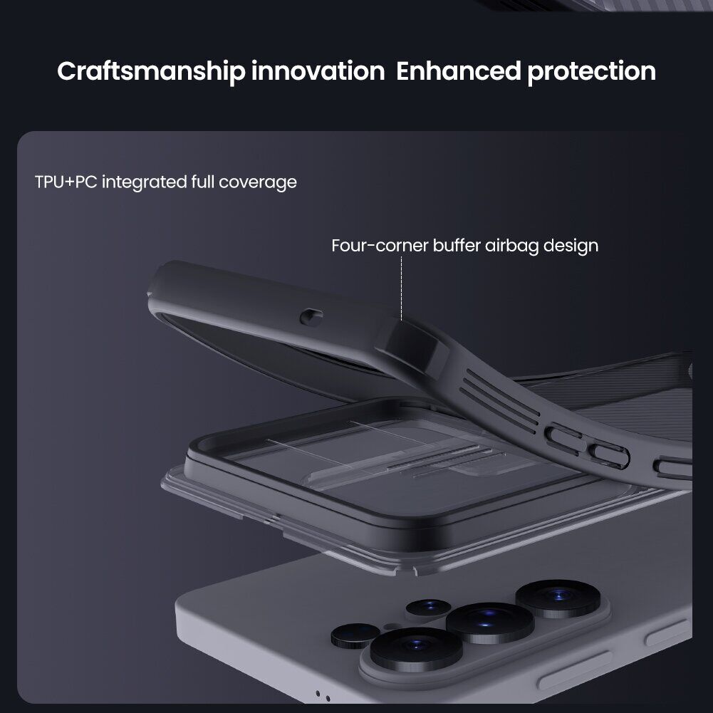 Захисний чохол NILLKIN CamShield Pro (Clear Version) для Samsung Galaxy S26 Ultra - Black. Фото 10 Захисний чохол NILLKIN CamShield Pro (Clear Version) для Samsung Galaxy S26 Ultra - Black (404438B). Фото 10 з 18