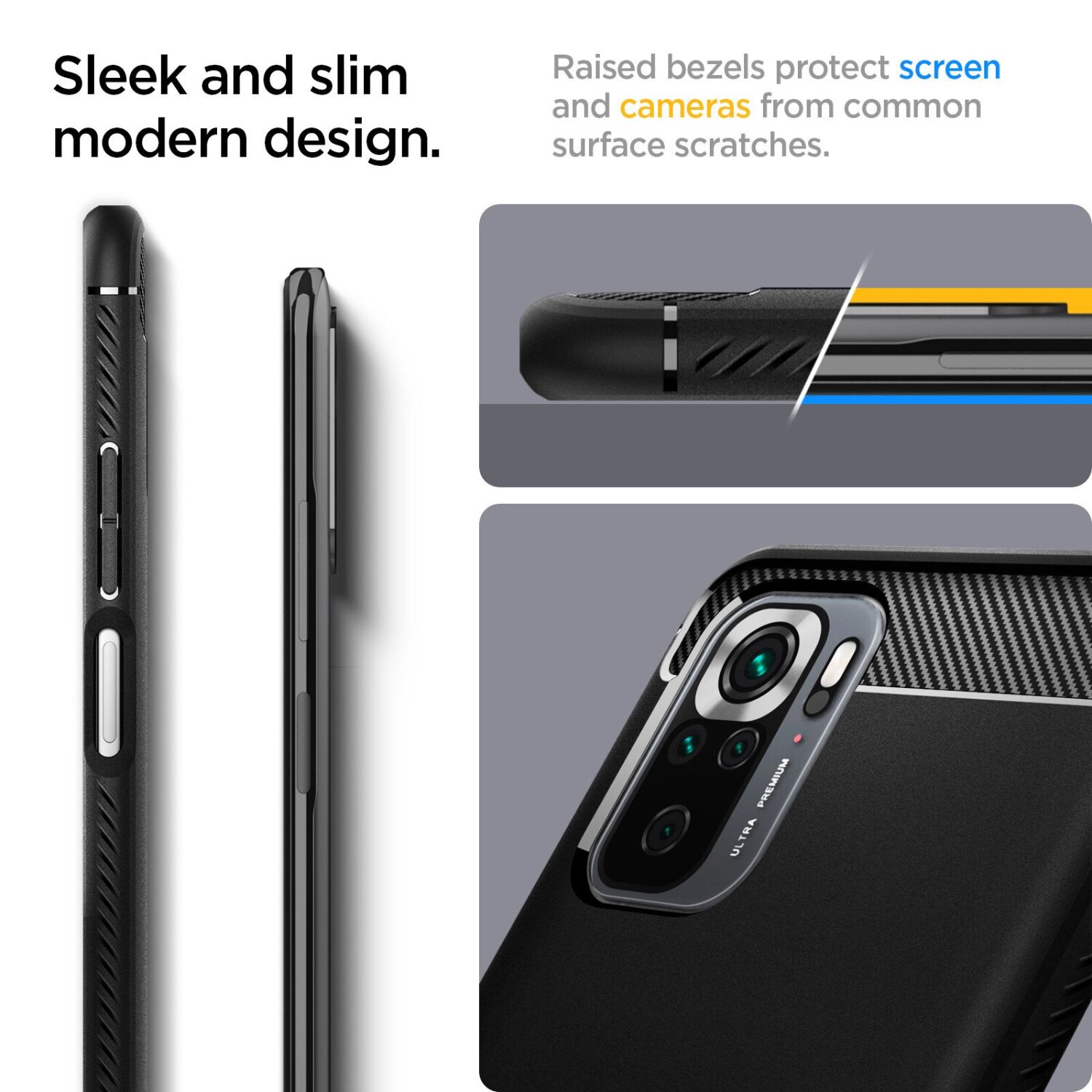 Защитный чехол Spigen (SGP) Rugged Armor для Xiaomi Redmi Note 10