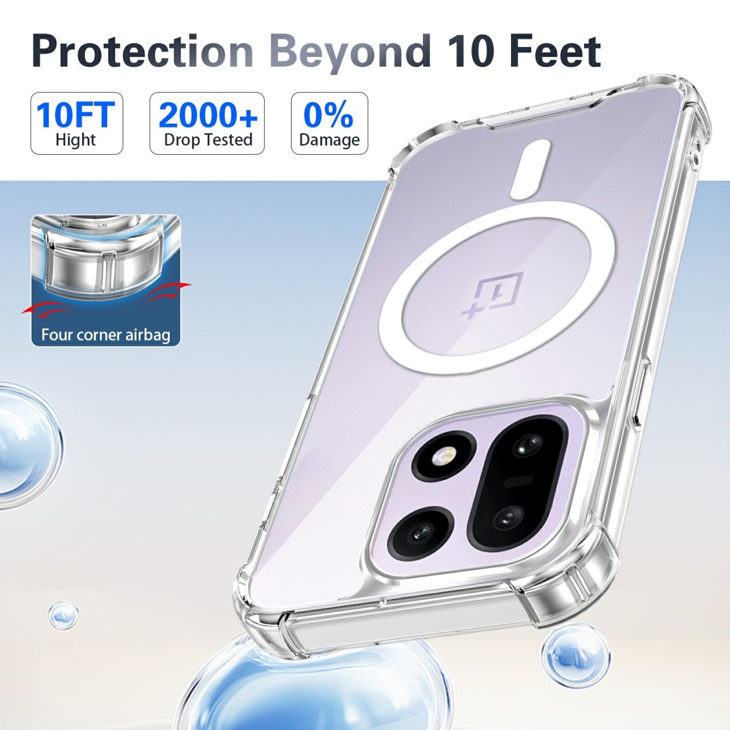 Захисний чохол UniCase AirBag Flow MagSafe для OnePlus 15 - Transparent. Фото 3 Захисний чохол UniCase AirBag Flow MagSafe для OnePlus 15 - Transparent (391378T). Фото 3 з 14