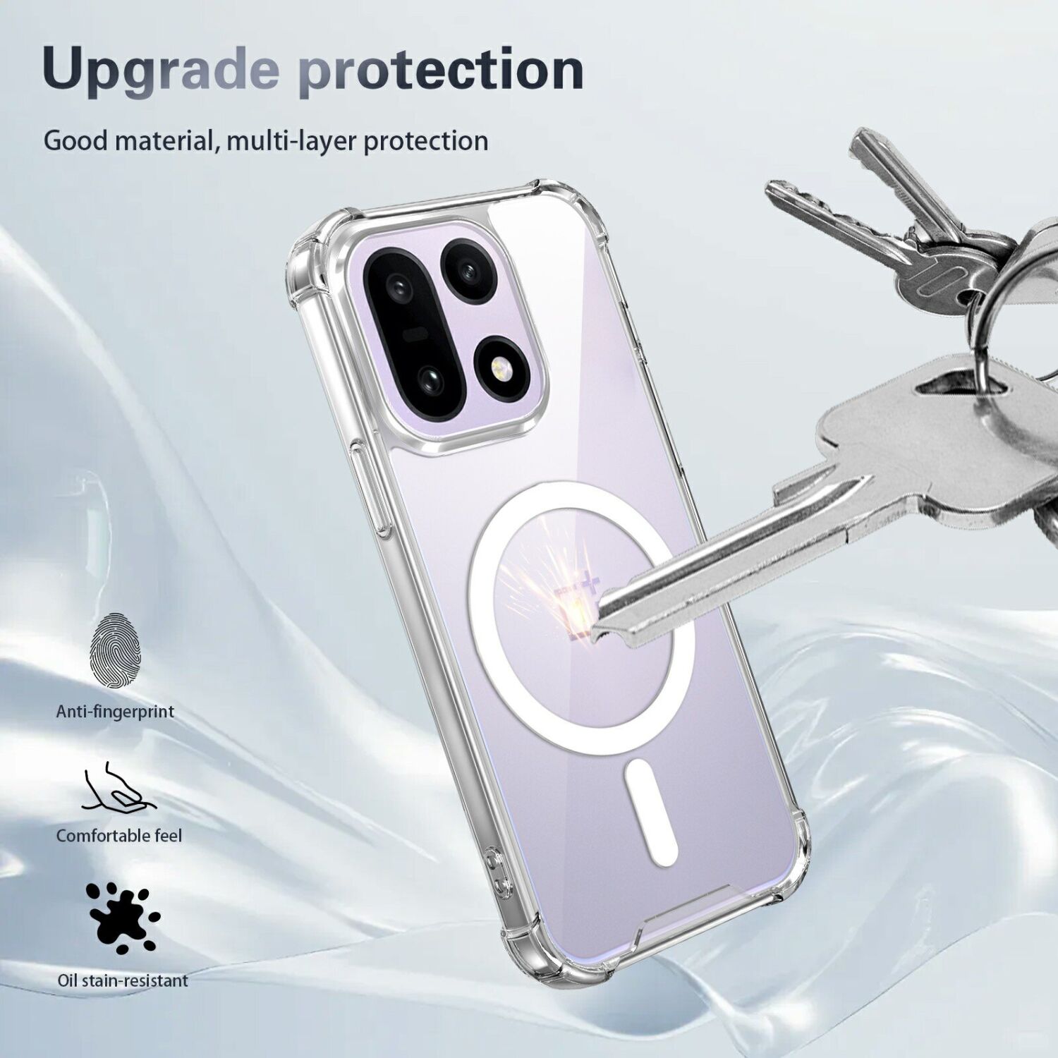 Захисний чохол UniCase AirBag Flow MagSafe для OnePlus 15 - Transparent. Фото 8 Захисний чохол UniCase AirBag Flow MagSafe для OnePlus 15 - Transparent (391378T). Фото 8 з 14