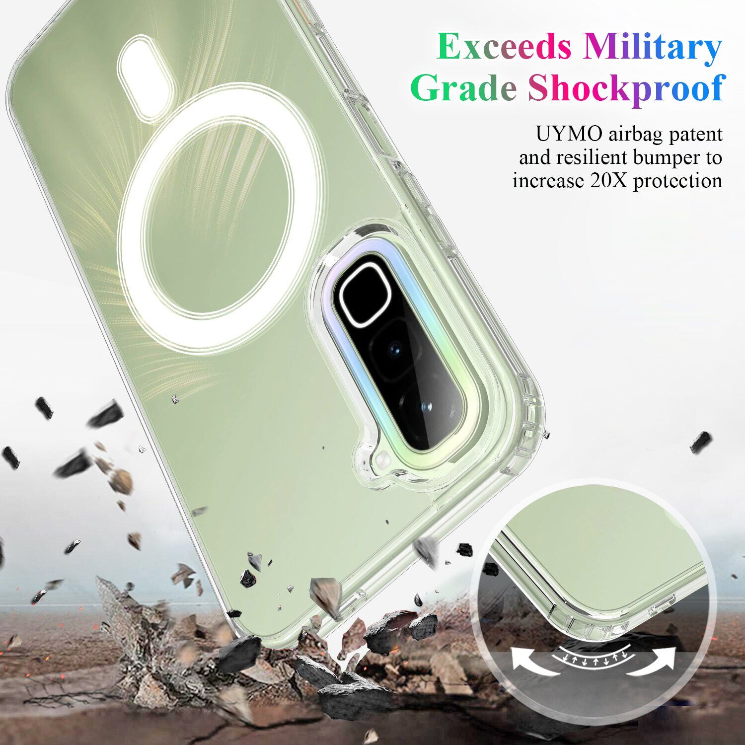Защитный чехол UniCase AirBag MagSafe для Infinix Hot 70 - Clear. Фото 6 Защитный чехол UniCase AirBag MagSafe для Infinix Hot 70 - Clear (422016C). Фото 6 из 7