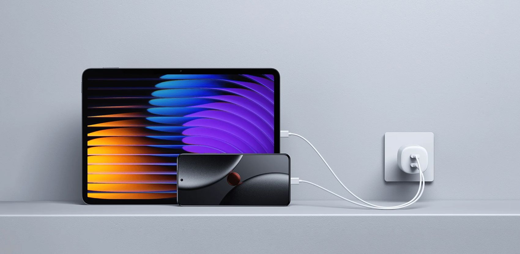 Два порта Type-C для одновременной зарядки