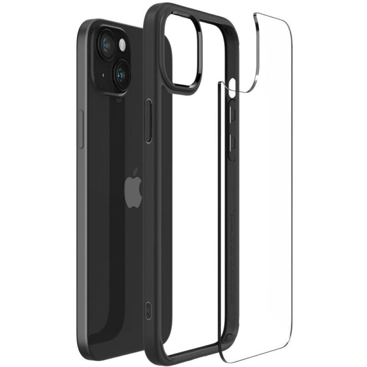 Защитный чехол Spigen (SGP) Crystal Hybrid для Apple iPhone 15 Plus - Matte Black: фото 4 из 15