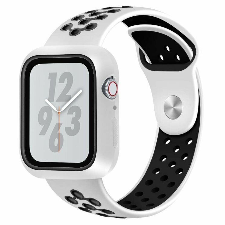 Ремешок Deexe Dot Color для Apple Watch 42 (Series 10) / 41 / 40 / SE 40 / 38 - White / Black: фото 1 из 6