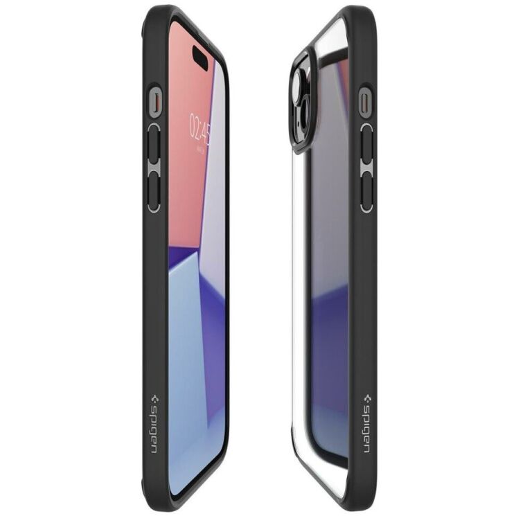 Защитный чехол Spigen (SGP) Crystal Hybrid для Apple iPhone 15 Plus - Matte Black: фото 9 из 15