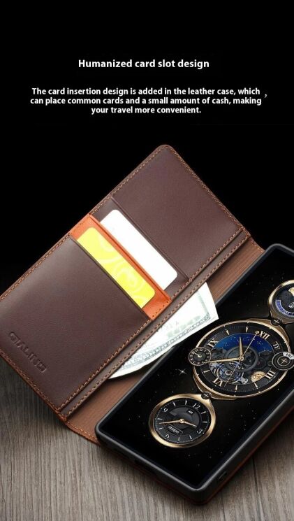 Кожаный чехол QIALINO Classic Case для Samsung Galaxy S25 Ultra (S938) - Dark Brown: фото 11 из 13