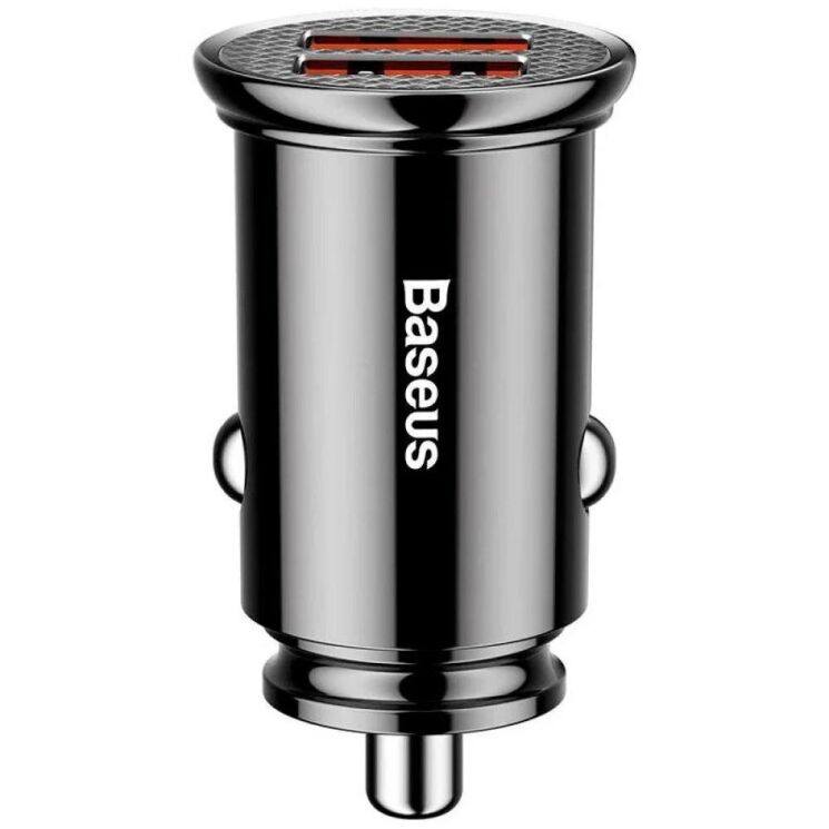 Автомобильное зарядное устройство Baseus Circular Plastic (30W, 2USB) CCALL-YD01 - Black: фото 3 из 14