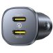 Автомобильное зарядное устройство Baseus GoTrip DP1 (2Type-C) 30W (C00072300123-01) - Black (923413B). Фото 1 из 18