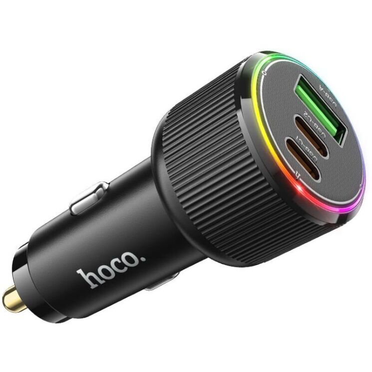Автомобильное зарядное устройство Hoco NZ17 45W (USB + 2Type-C) - Black: фото 3 из 9
