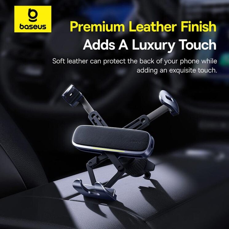 Автомобильный держатель Baseus UltraControl Gravity (C40483401813-00) - Grey: фото 8 из 12