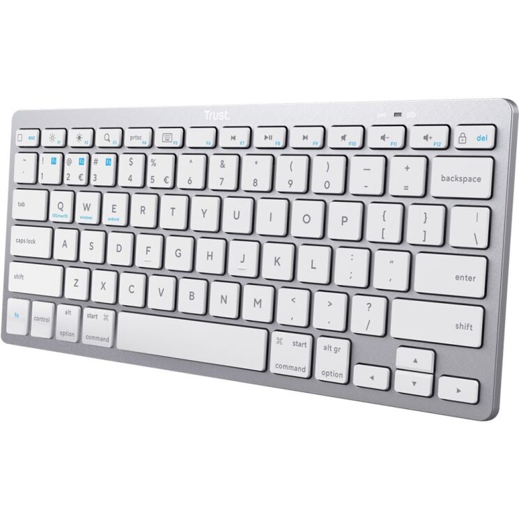 Беспроводная клавиатура Trust Basics (25486) - White: фото 3 из 4
