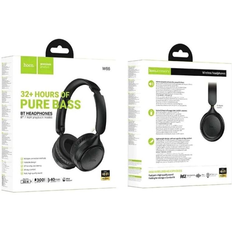 Бездротові навушники Hoco W66 - Black: фото 4 з 6