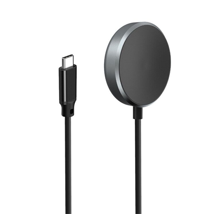 Бездротовий зарядний пристрій Deexe Metal Charger для Samsung Galaxy Watch 3 / 4 / 4 Classic / 5 / 5 Pro / 6 / 6 Classic / 7 / Ultra / Active / Active 2 / FE - Black: фото 3 з 4