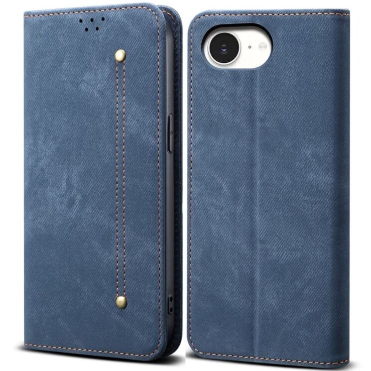Чехол Deexe Jeans Style для Apple iPhone 16e - Blue: фото 1 из 7