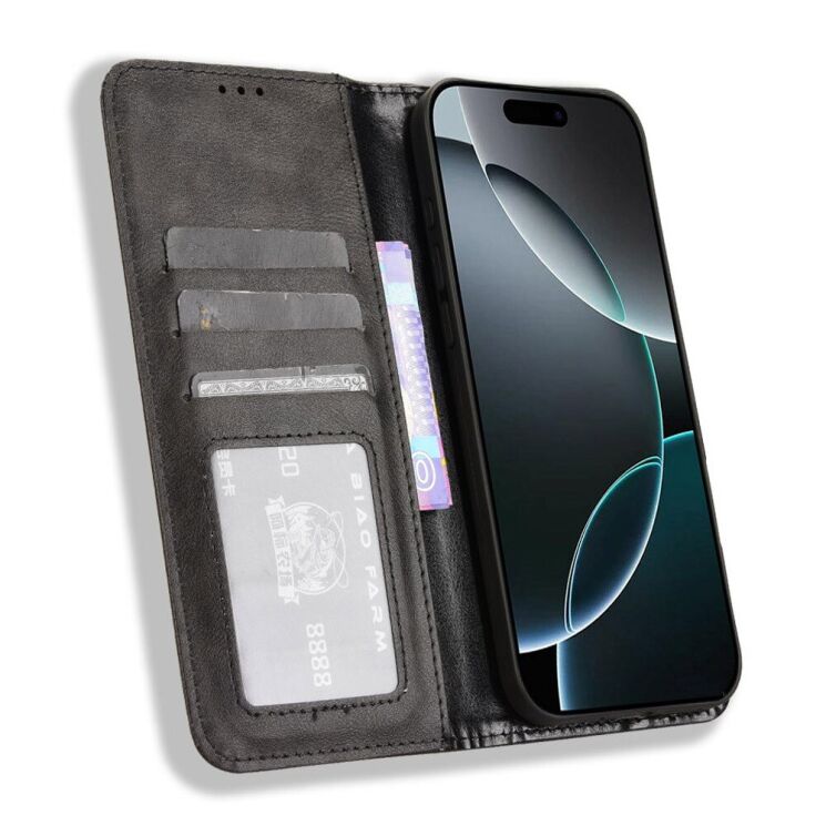 Чохол Deexe Retro Style для Apple iPhone 16 Pro Max - Black: фото 2 з 8