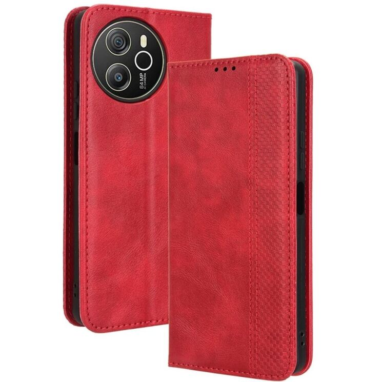 Чехол Deexe Retro Style для Blackview Shark 8 / Oscal Tiger 12 - Red: фото 1 из 7