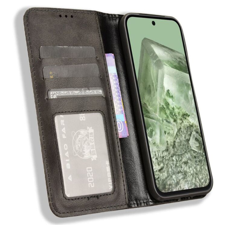 Чохол Deexe Retro Style для Google Pixel 8A - Black: фото 2 з 6