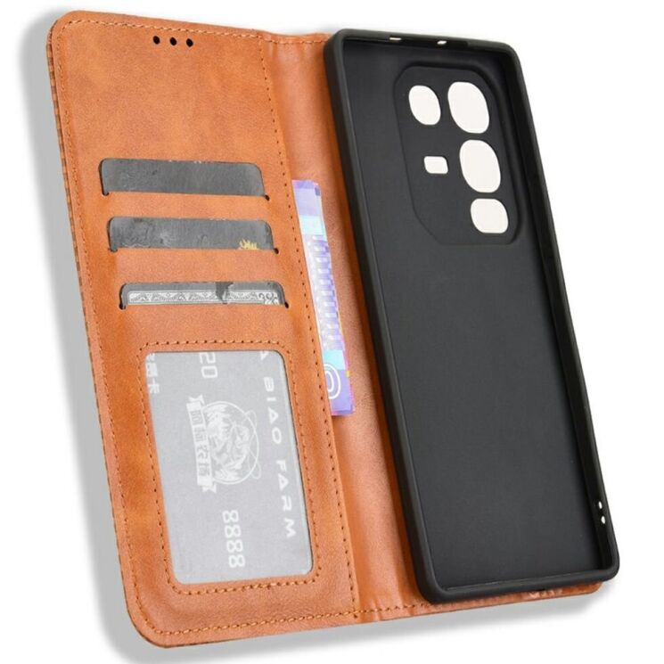 Чехол Deexe Retro Style для Infinix Note 50 / Note 50 Pro - Brown: фото 2 из 7