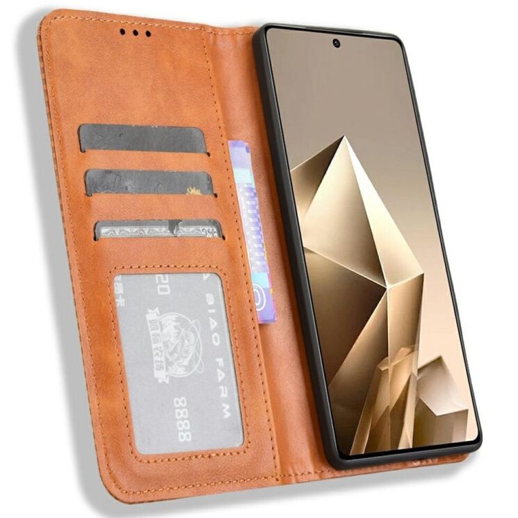 Чехол Deexe Retro Style для Infinix Note 50 / Note 50 Pro - Brown: фото 3 из 7