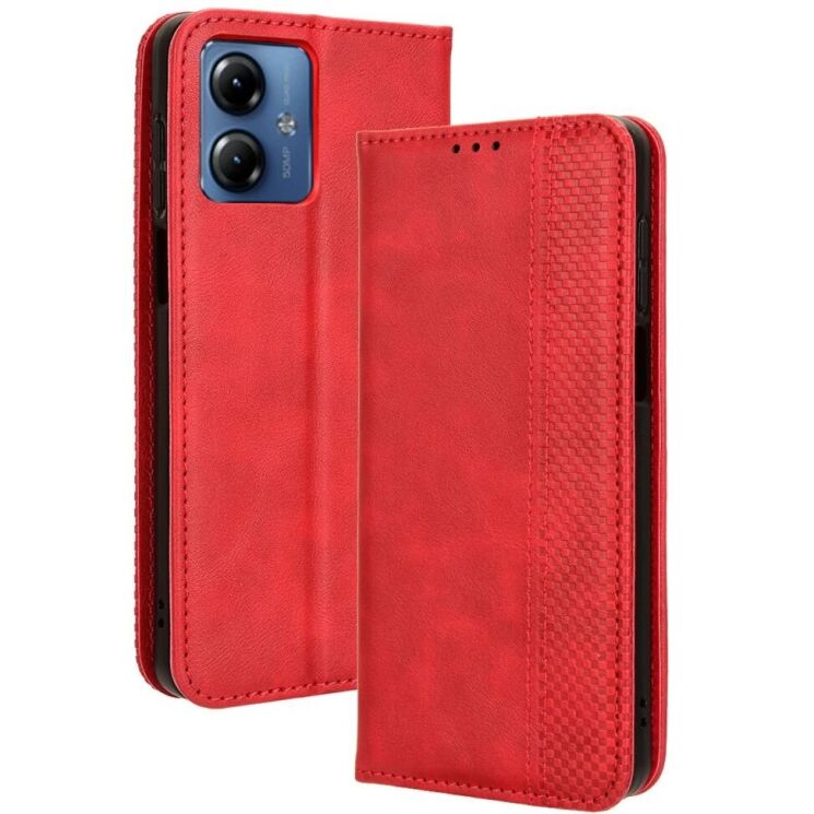 Чехол Deexe Retro Style для Motorola Moto G14 - Red: фото 1 из 10