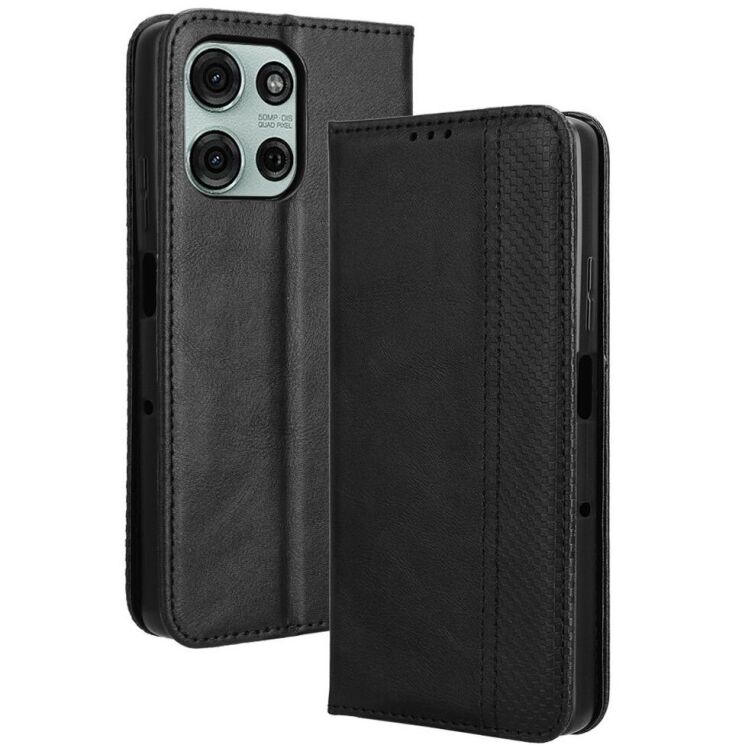 Чохол Deexe Retro Style для Motorola Moto G75 - Black: фото 1 з 8
