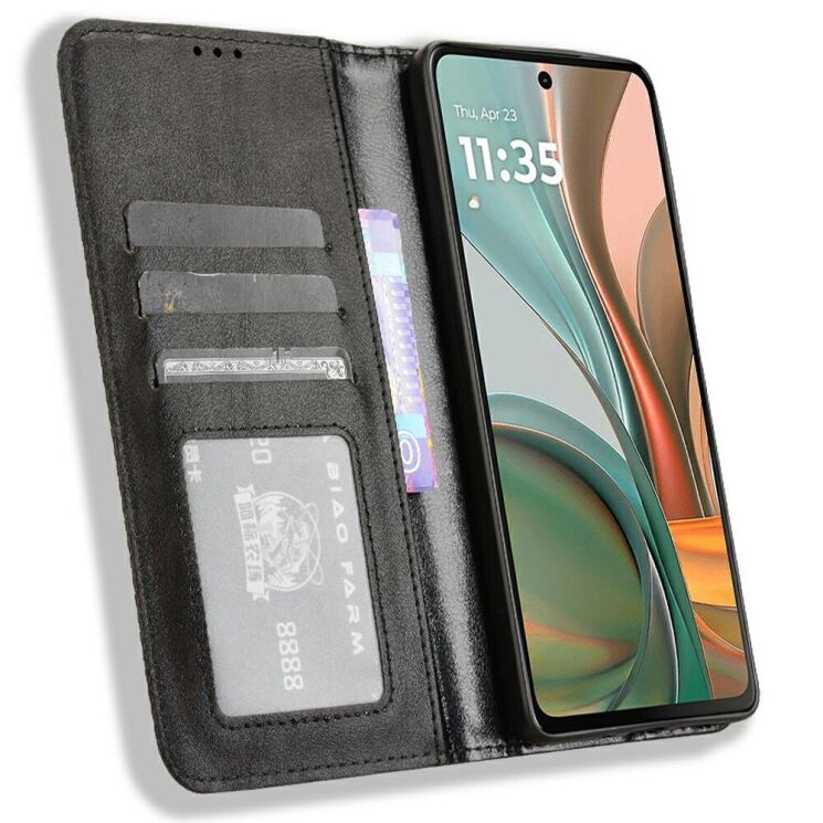 Чохол Deexe Retro Style для Motorola Moto G75 - Black: фото 2 з 8