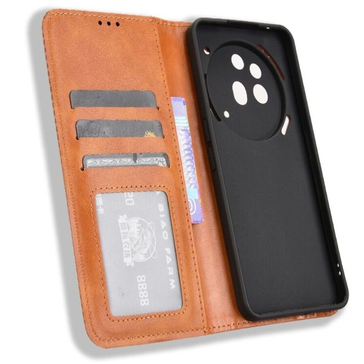Чехол Deexe Retro Style для Nothing Phone (3a) Pro - Brown: фото 4 из 18