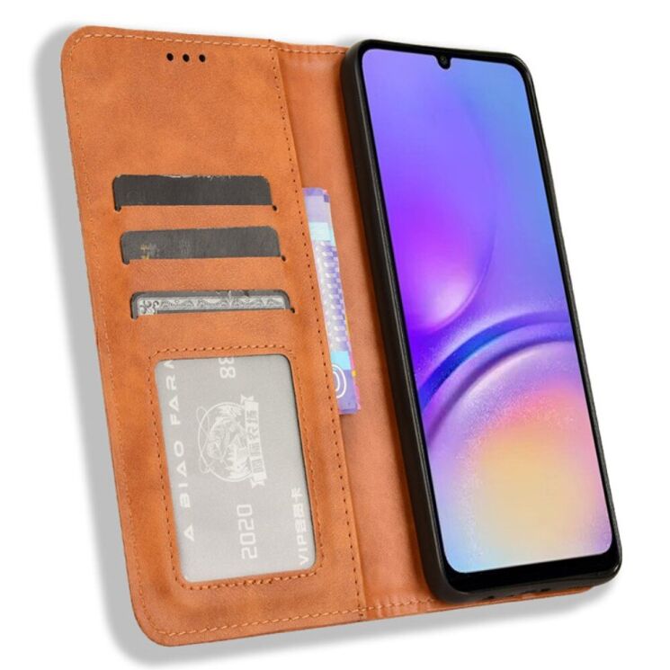 Чехол Deexe Retro Style для Samsung Galaxy A05 (A055) - Brown: фото 2 из 6