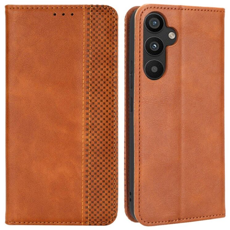 Чехол Deexe Retro Style для Samsung Galaxy A34 (A346) - Brown: фото 1 из 8
