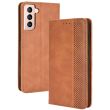 Чехол Deexe Retro Style для Samsung Galaxy S21 (G991) - Brown (230420Z)