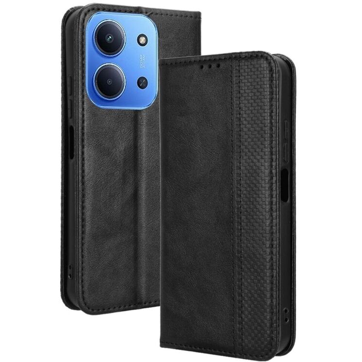 Чохол Deexe Retro Style для Xiaomi Redmi 15C - Black: фото 1 з 18