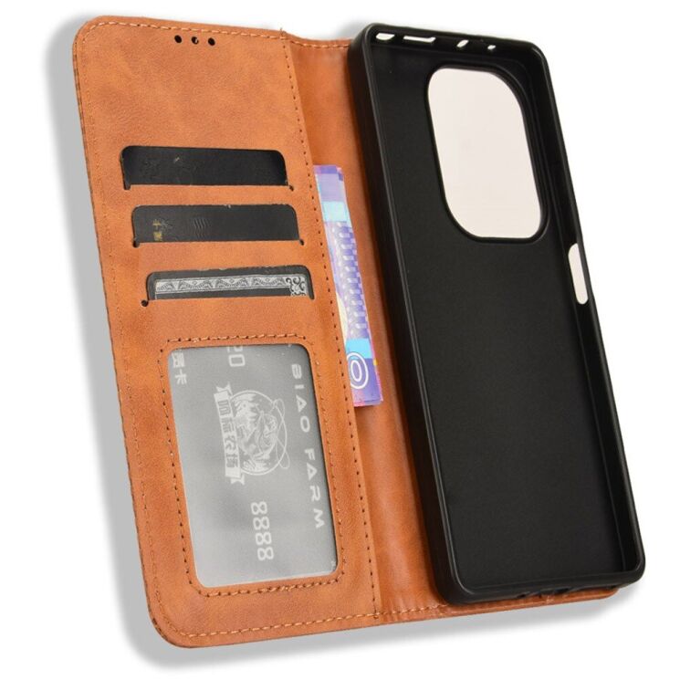 Чохол Deexe Retro Style для Xiaomi Redmi Note 13 Pro 4G / Note 14S / Poco M6 Pro - Brown: фото 4 з 7