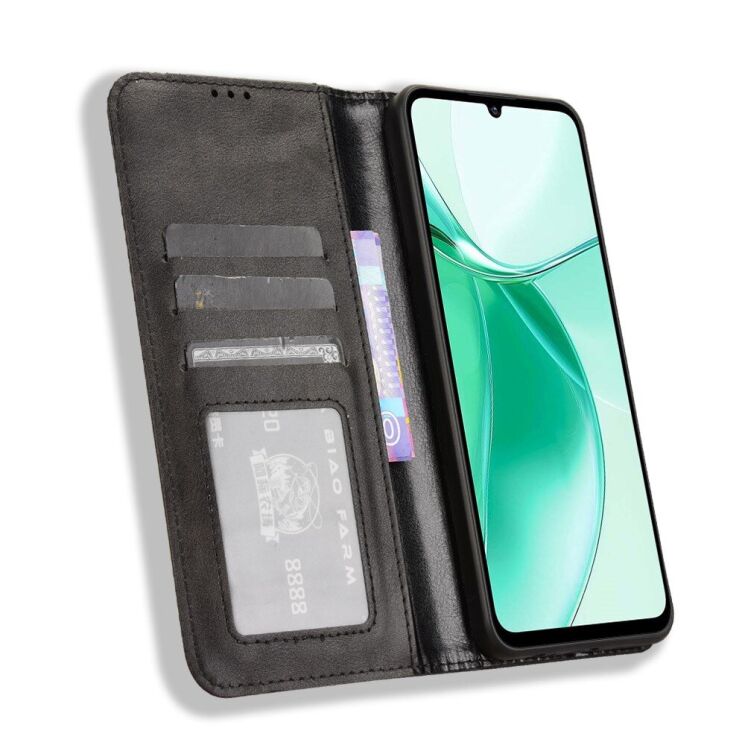 Чехол Deexe Retro Style для ZTE Blade A35 / Blade A55 - Black: фото 2 из 7