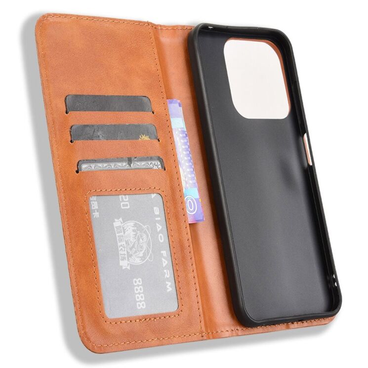 Чохол Deexe Retro Style для ZTE Nubia V70 Design - Brown: фото 4 з 7