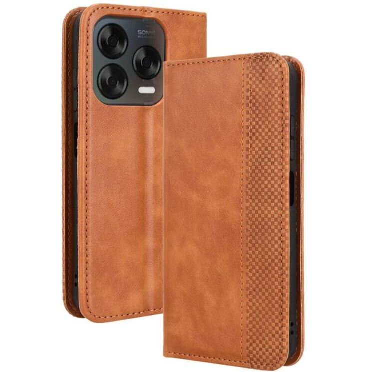 Чохол Deexe Retro Style для ZTE Nubia V70 Design - Brown: фото 1 з 7
