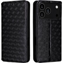 Чохол Deexe Rhombus Book для iPhone 18 Pro Max / 17 Pro Max - Black: фото 1 з 10