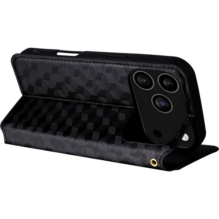 Чохол Deexe Rhombus Book для iPhone 18 Pro Max / 17 Pro Max - Black (423824B) Чохол Deexe Rhombus Book для iPhone 18 Pro Max / 17 Pro Max - Black: фото 5 з 10