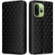 Чохол Deexe Rhombus Book для OnePlus 15T - Black (410412B). Фото 1 з 7
