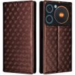 Чохол Deexe Rhombus Book для ZTE Nubia Music - Brown (360310Z)