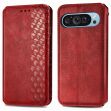 Чехол Deexe Rhombus Wallet для Google Pixel 11 / 11 Pro - Red (425517R)
