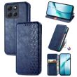 Чехол Deexe Rhombus Wallet для Motorola Edge 70 Fusion - Blue (409504L)