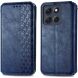 Чехол Deexe Rhombus Wallet для Motorola Edge 70 Fusion - Blue (409504L). Фото 2 из 8