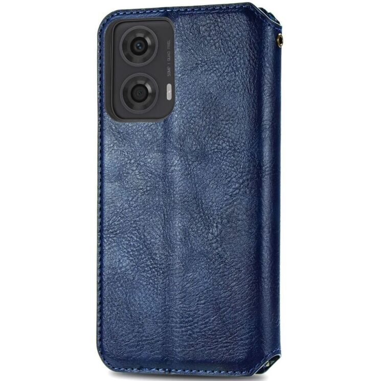 Чохол Deexe Rhombus Wallet для Motorola Moto G24 / G04 / G04s / E14 - Blue: фото 5 з 6