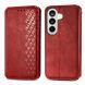 Чехол Deexe Rhombus Wallet для Samsung Galaxy S26 - Red (404270R). Фото 1 из 6
