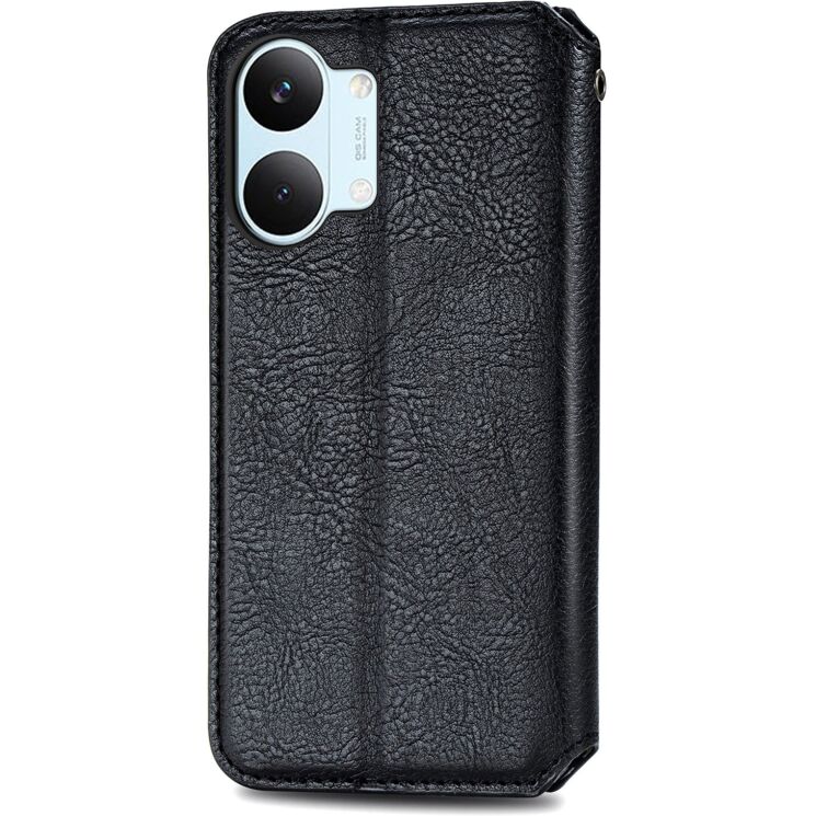 Чехол Deexe Rhombus Wallet для Xiaomi Poco X8 Pro Max - Black: фото 7 из 11