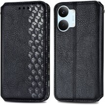 Чехол Deexe Rhombus Wallet для Xiaomi Poco X8 Pro Max - Black: фото 1 из 11